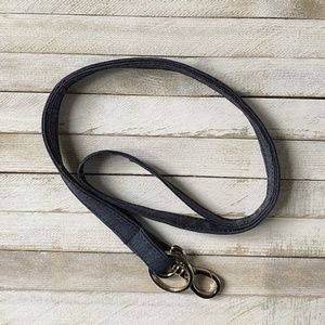 Dark Blue Denim Lanyard